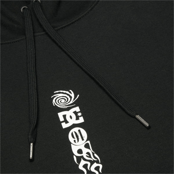 2026 DC Shoes Mens Blurry Bubble Hoodie EDYSF03278 - Black